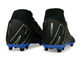 Nike Men's Zoom  Mercurial Superfly 9 Club FG/MG Black/Blue Rear