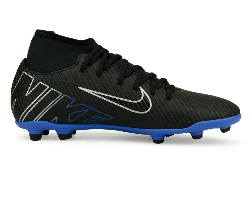 Nike Men's Zoom  Mercurial Superfly 9 Club FG/MG Black/Blue Side