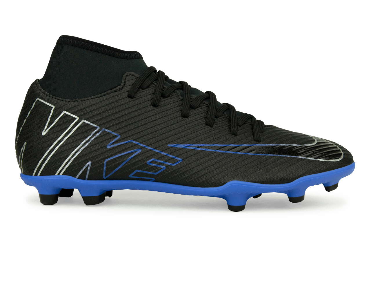 Nike Men's Zoom Mercurial Superfly 9 Club FG/MG Black/Blue â Azteca Soccer