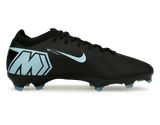 Nike Men's Zoom Mercurial Vapor 16 Pro FG Black/Ice Blue Side