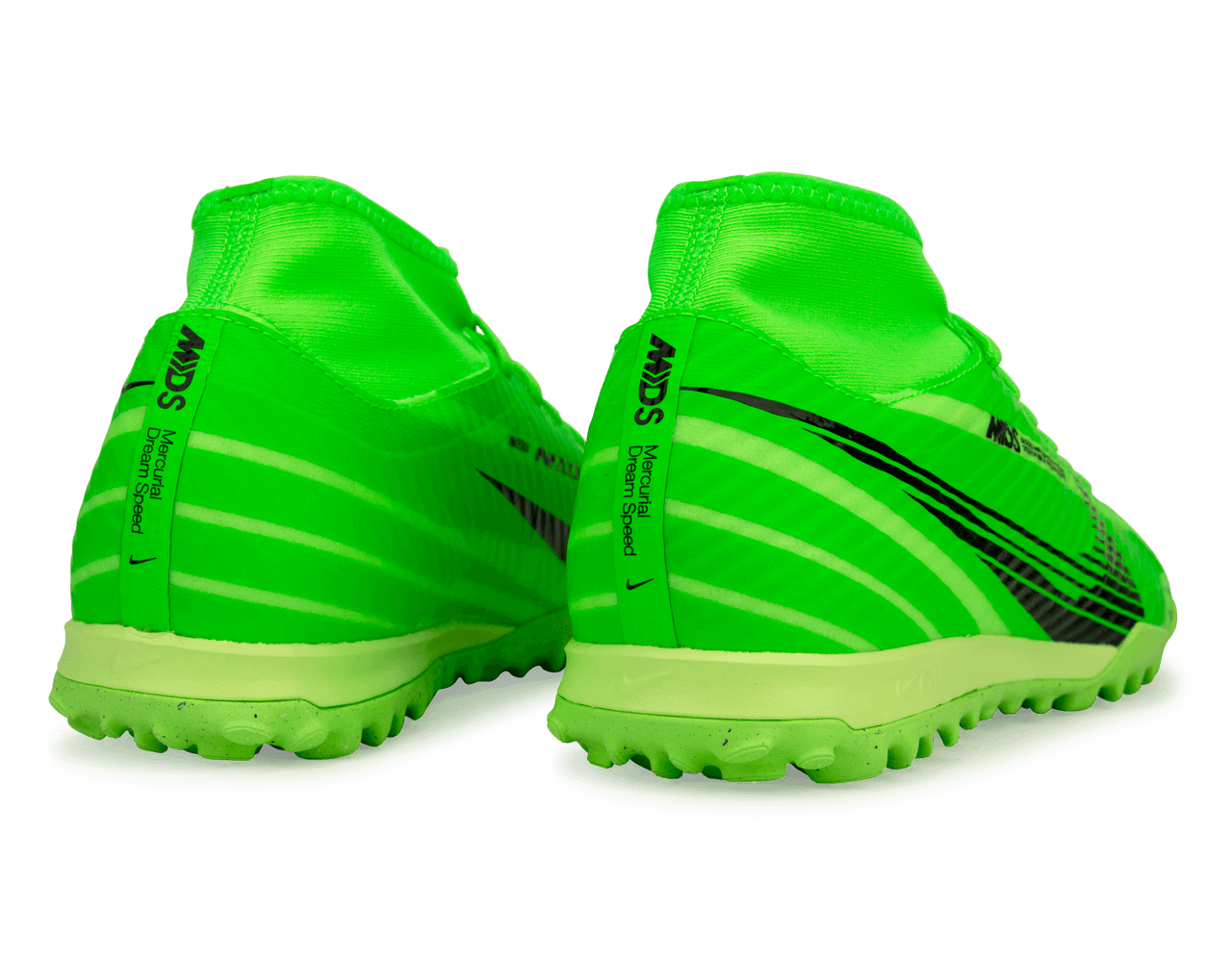 Nike Men's Zoom Mercurial Superfly 9 Academy MDS TF Green Strike/Black Rear