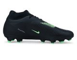 Nike Men's Phantom 6 High Academy FG/MG Black/Illusion Green Side