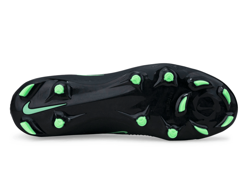 Nike Men's Phantom 6 High Academy FG/MG Black/Illusion Green Sole