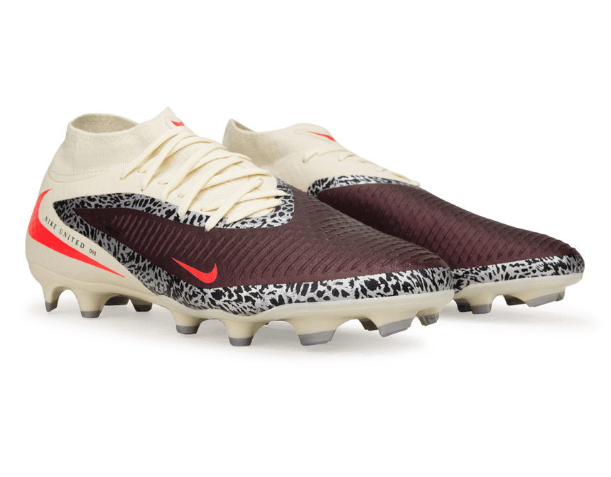 Nike Men's Phantom 6 High Academy FG/MG NU3 Burgundy/Fossil/Red Together