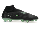 Nike Men's Phantom 6 High Elite FG Black/Illusion Green Side
