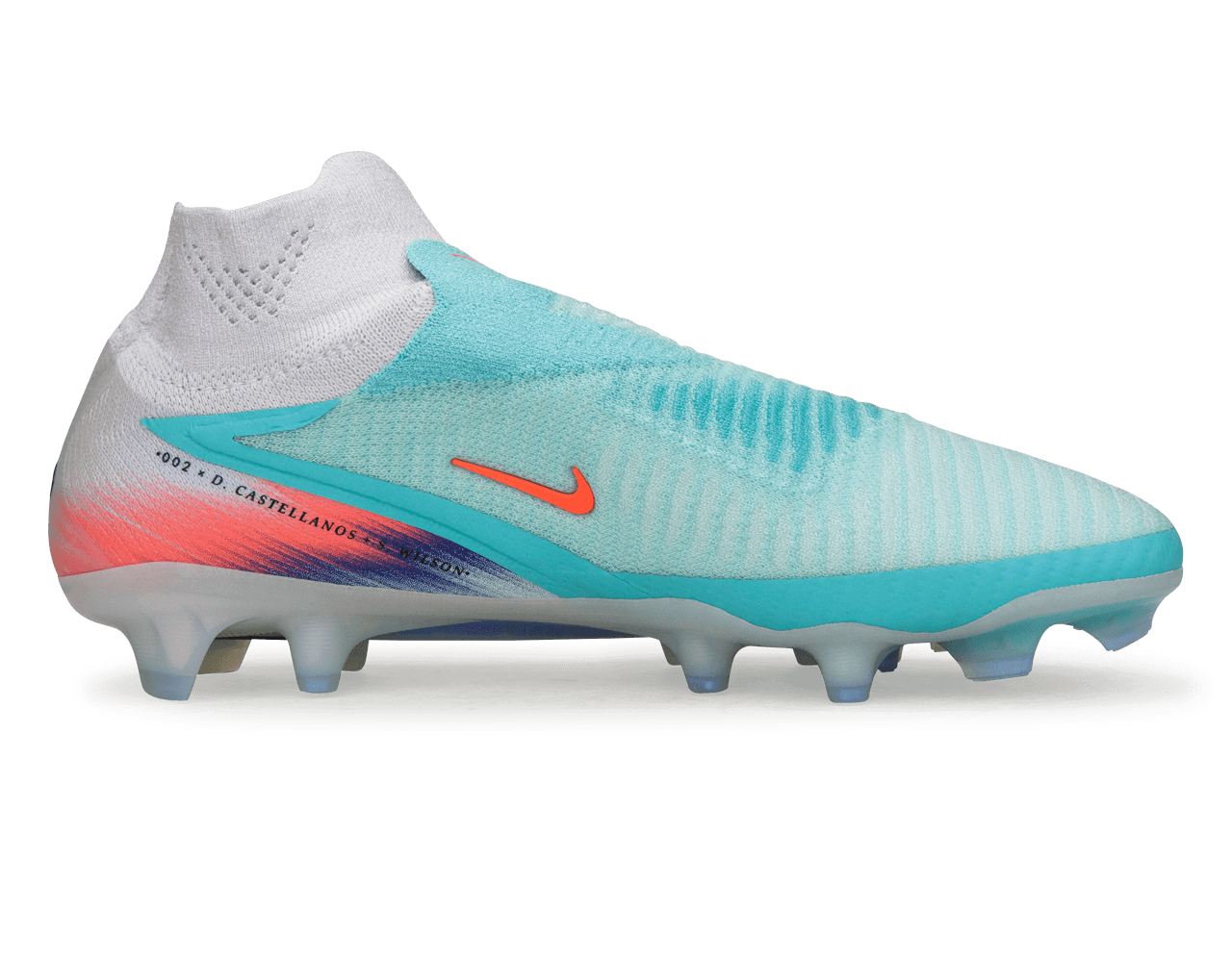 Nike Men's Phantom 6 High Elite FG Pistachio Frost/Hyper Orange Side