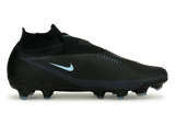 Nike Men's Phantom 6 High Pro FG Black/Ice Blue Side