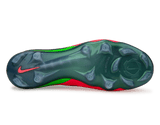 Nike Men's Phantom 6 Low Elite Erling Haaland FG Soccer Cleats Hot Punch Black Green Strike Soleplate