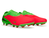 Nike Men's Phantom 6 Low Pro 'Erling Haaland' FG Hot Punch/Green Together