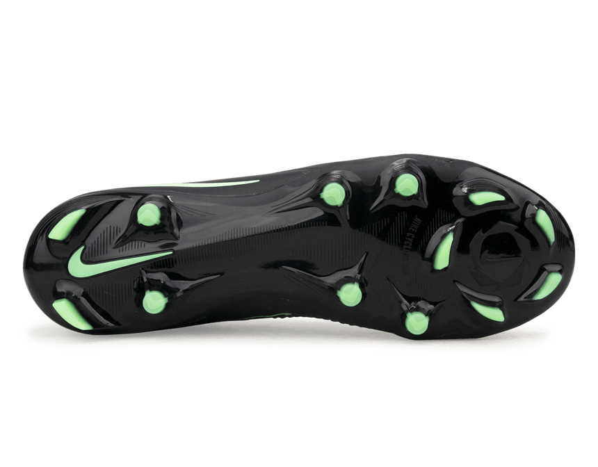 Nike Men's Phantom 6 Low Pro FG Black/Illusion Green Sole