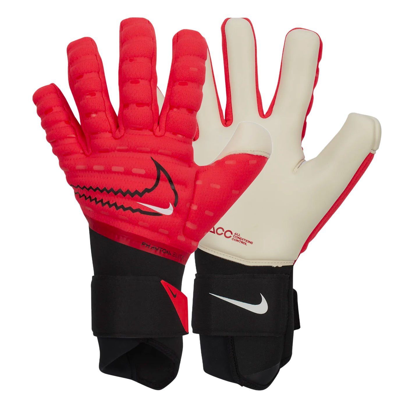 Nike Men's Phantom Elite Goalkeeper Gloves Bright Crimson/Black Both