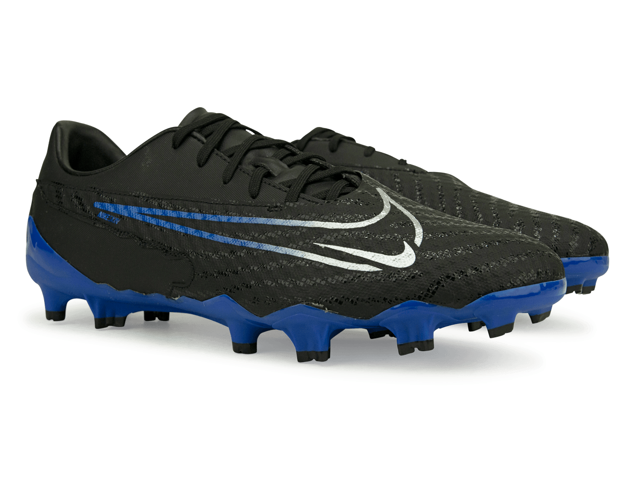 NWT Nike Phantom GX Academy Soccer Cleats Black & Blue Mens Size 9 EU 42.5 Nike Phantom GX Academy DF FG/MG Soccer Cleats (Black/Chrome  main image 4
