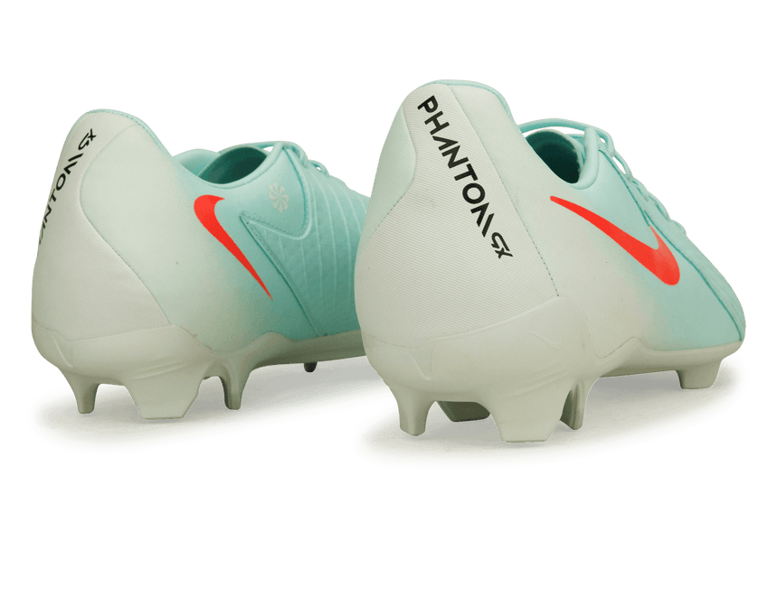 Nike Men's Phantom GX II Academy FG/MG Mint/Atomic Red Rear