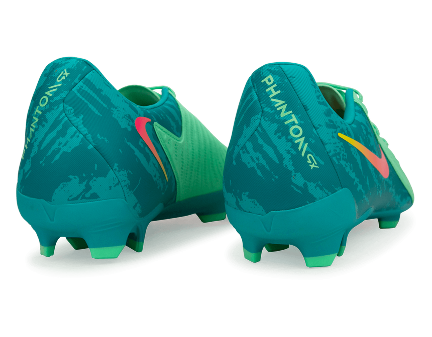 Nike Men's Phantom GX II Academy LV8 FG/MG Green Glow/Black Rear