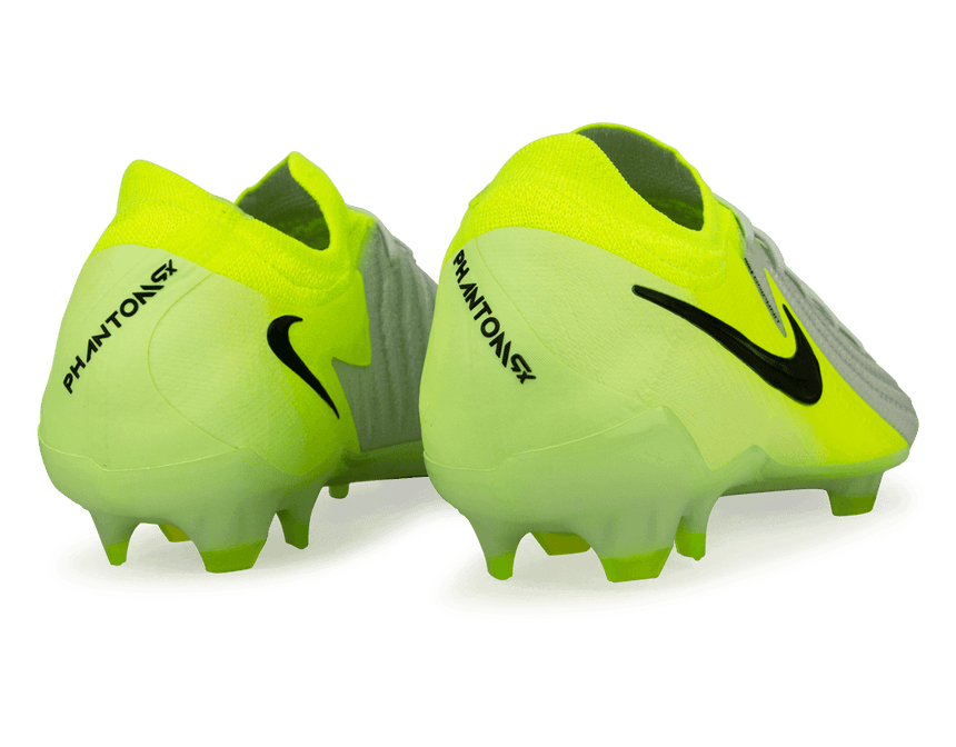 Nike Men's Phantom GX II Elite FG Metallic Silver/Black/Volt Rear