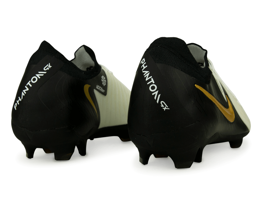 Nike Men's Phantom GX II Pro FG White/Black/Gold Rear
