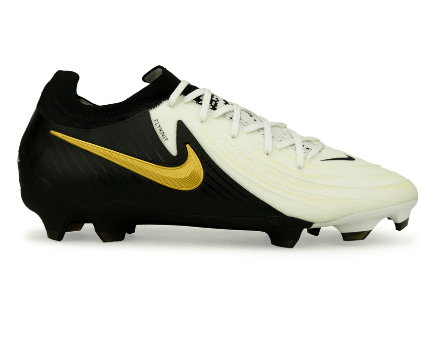 Nike Men's Phantom GX II Pro FG White/Black/Gold – Azteca Soccer