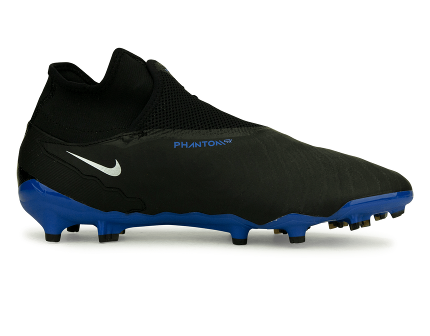 Nike Men's Phantom GX Pro DF FG Black/Blue – Azteca Soccer Nike Men's Phantom GX Pro DF FG Black/Blue – Azteca Soccer