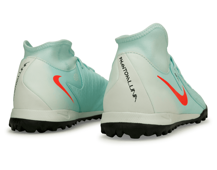 Nike Men's Phantom Luna II Academy TF Mint/Atomic Red Rear