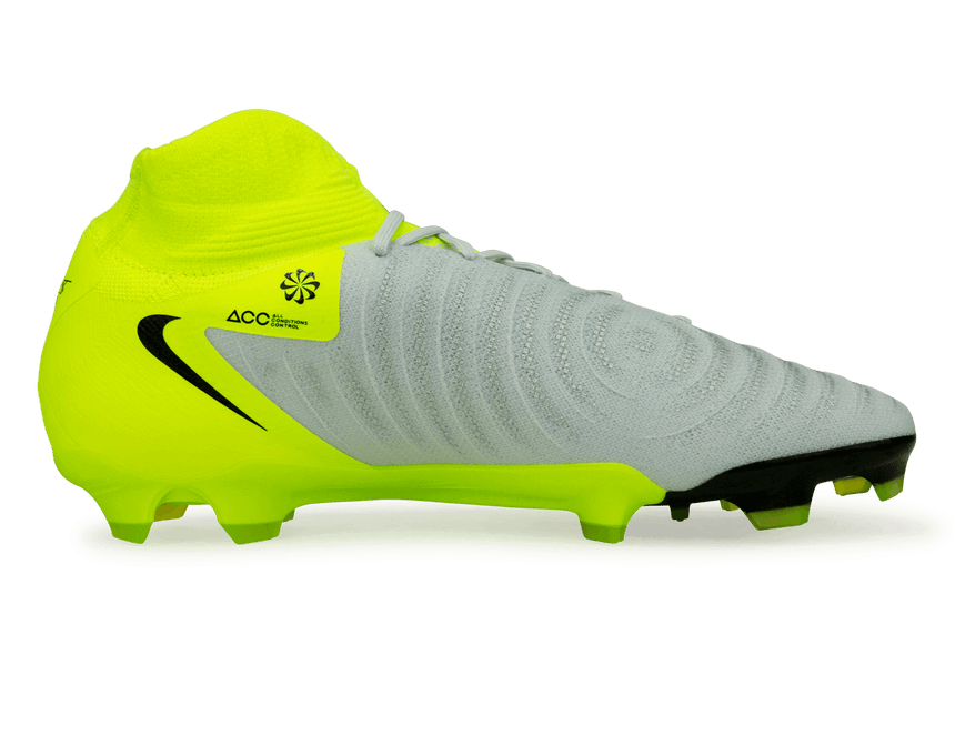 Nike Men's Phantom Luna II Pro FG Silver/Black/Volt Side