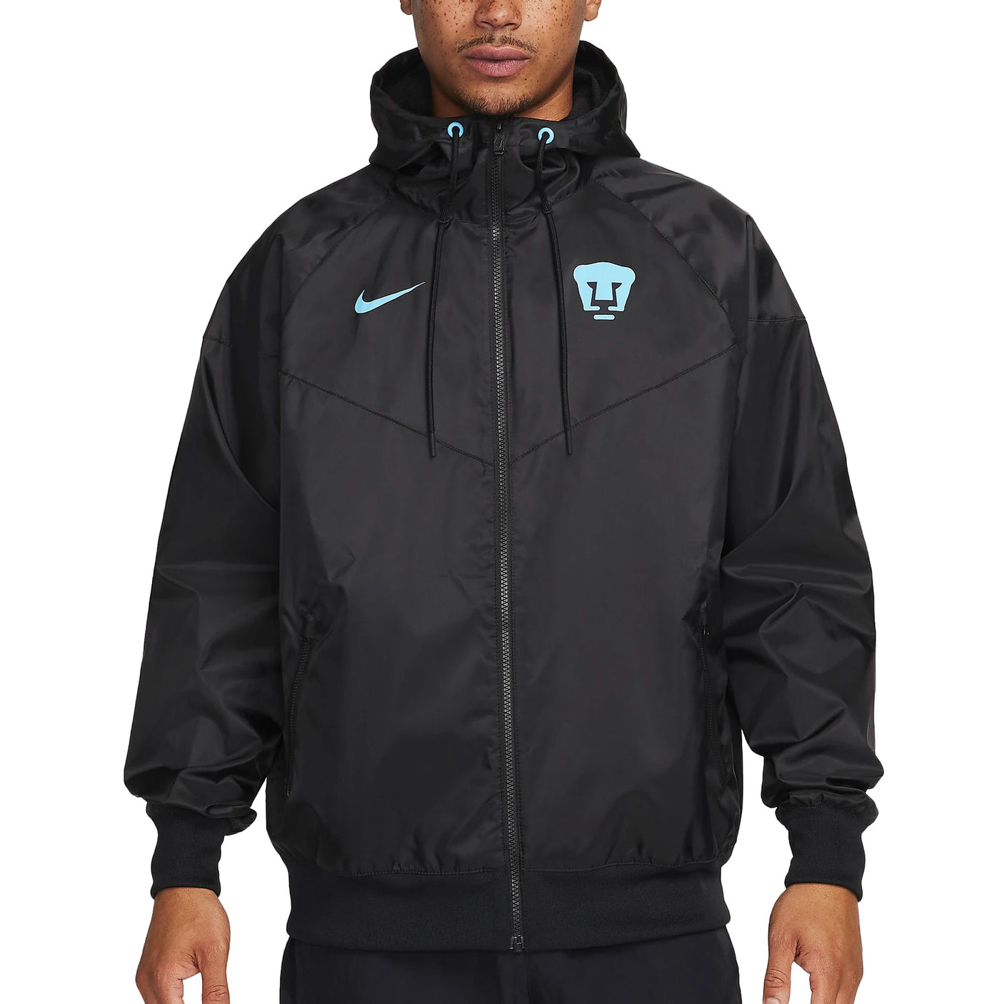 Nike Men's Pumas UNAM 2023/24 Woven Jacket Black/Blue Front