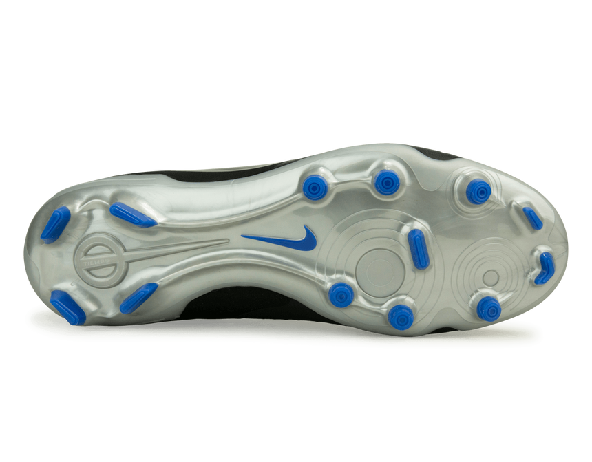 Nike Men's Tiempo Legend 10 Academy FG/MG Black/Blue Sole