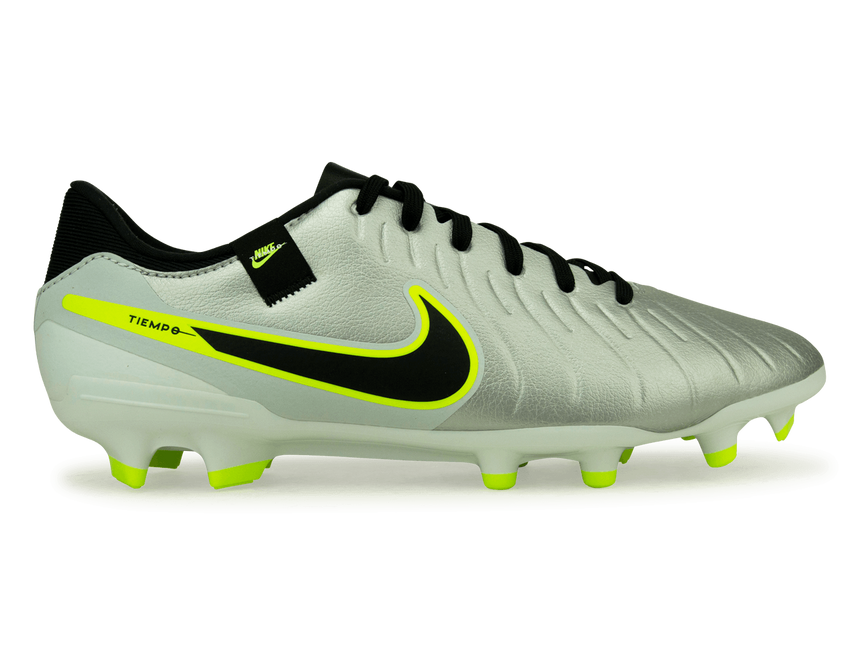 Nike Men's Tiempo Legend 10 Academy FG/MG Silver/Black/Volt 