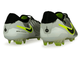 Nike Men's Tiempo Legend 10 Elite FG Metallic Silver/Black/Volt Rear