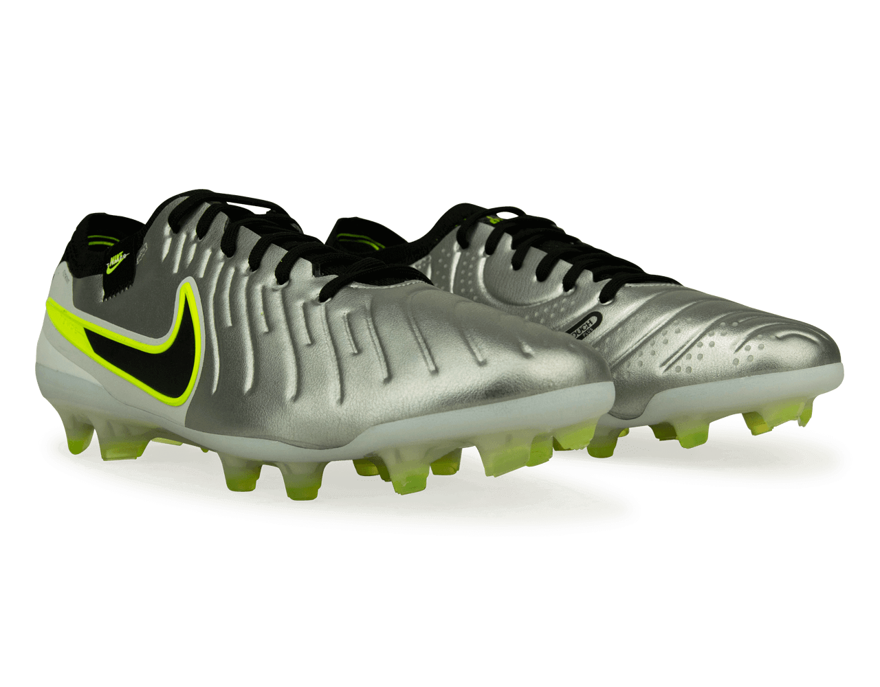 Nike Men's Tiempo Legend 10 Elite FG Metallic Silver/Black/Volt Together