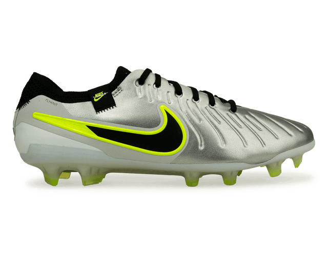 Nike Men's Tiempo Legend 10 Elite FG Metallic Silver/Black/Volt