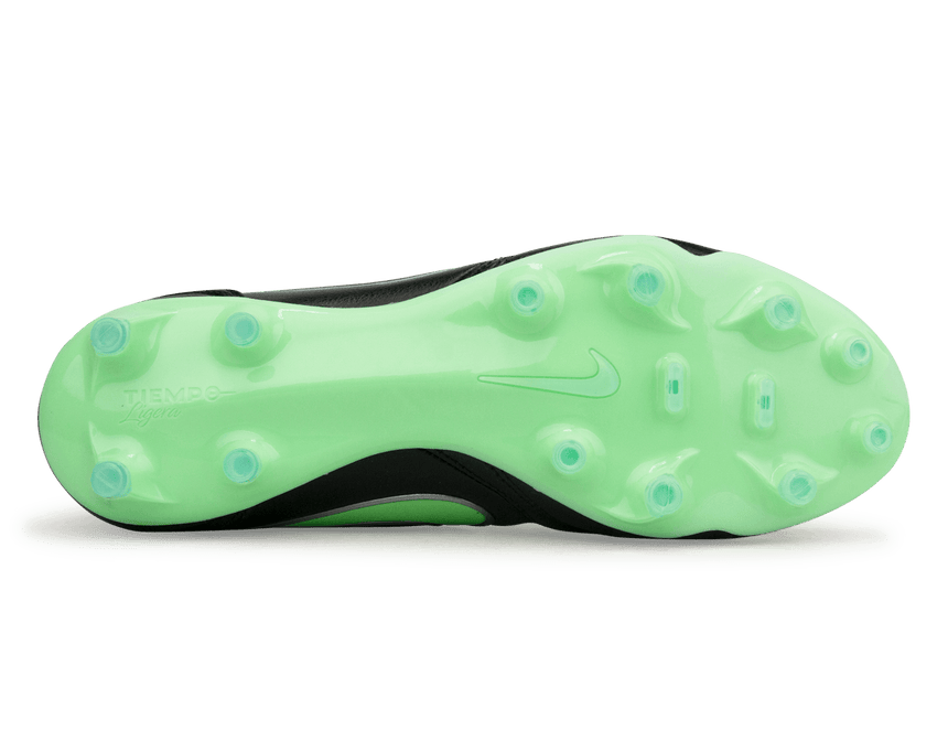 Nike Men's Tiempo Ligera Pro FG Black/Illusion Green Sole