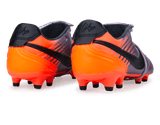 Nike Men's Tiempo Ligera Pro FG Bleached Lilac/Black/Orange Rear