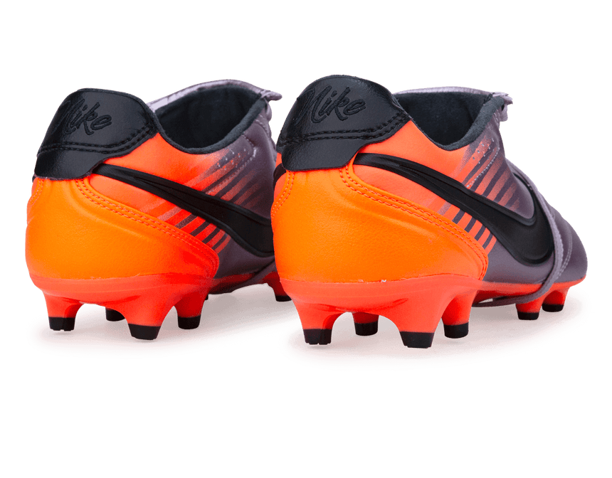 Nike Men's Tiempo Ligera Pro FG Bleached Lilac/Black/Orange Rear