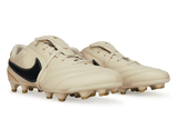 Nike Men Tiempo Ligera Pro FG Soccer Cleats in Pearl White Together