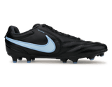 Nike Men's Tiempo Ligera Pro FG Black/Ice Blue Side