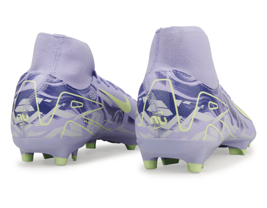 Nike Men's United Mercurial Superfly 10 Academy FG/MG Purple Agate/Barely Volt Rear