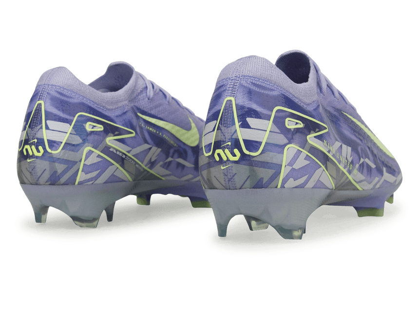 Nike Men's United Mercurial Vapor 16 Elite FG Purple Agate/Barely Volt Rear