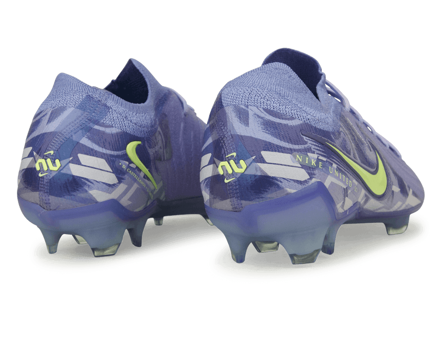 Nike Men's United Phantom GX II Elite FG Purple Agate/Barely Volt Rear