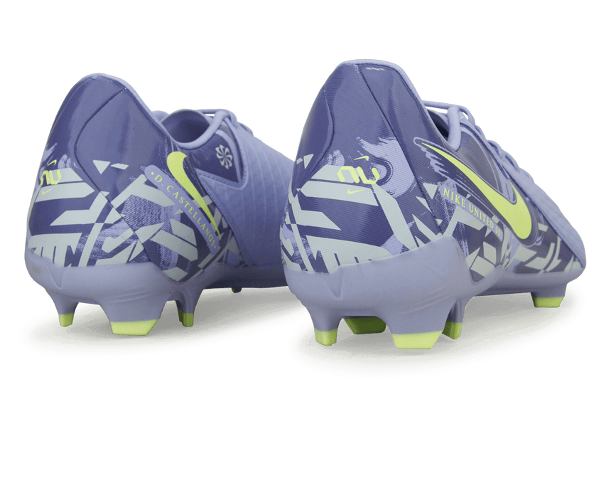 Nike Men's United Phantom GX II Academy FG/MG Purple Agate/Barely Volt Rear