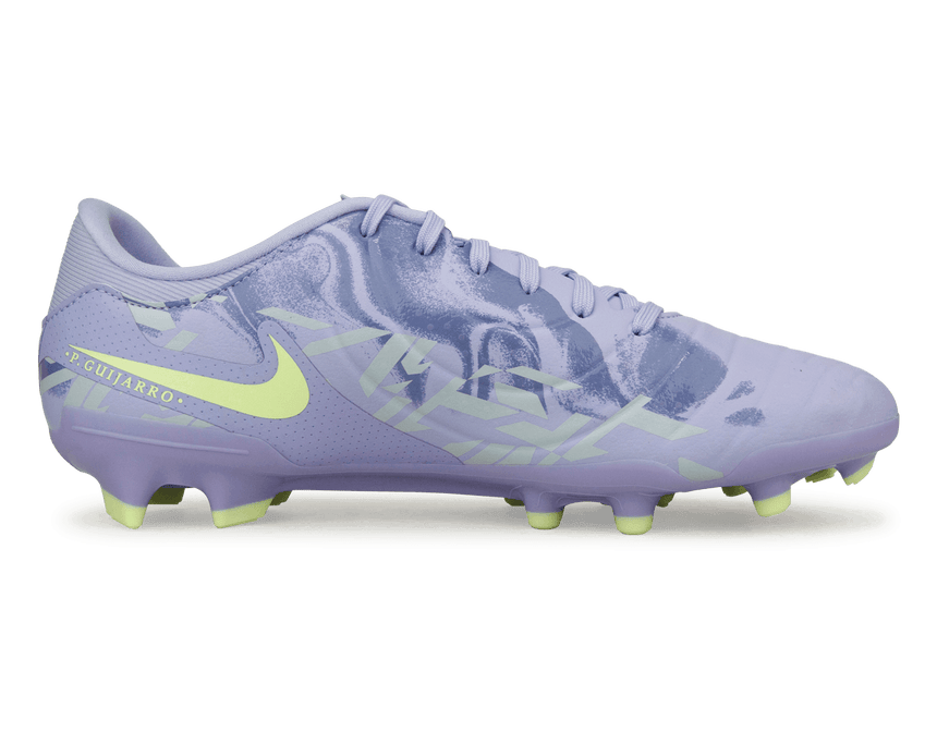 Nike Men's United Tiempo Legend 10 Academy FG/MG Purple Agate/Barley Volt Side