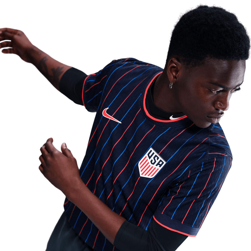 Nike Men's USA 2025/26 Dri-Fit ADV Away Jersey Navy/Red Detail