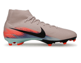 Nike Men's Zoom Mercurial Superfly 10 Academy FG/MG Silt Red/Racer Blue Side