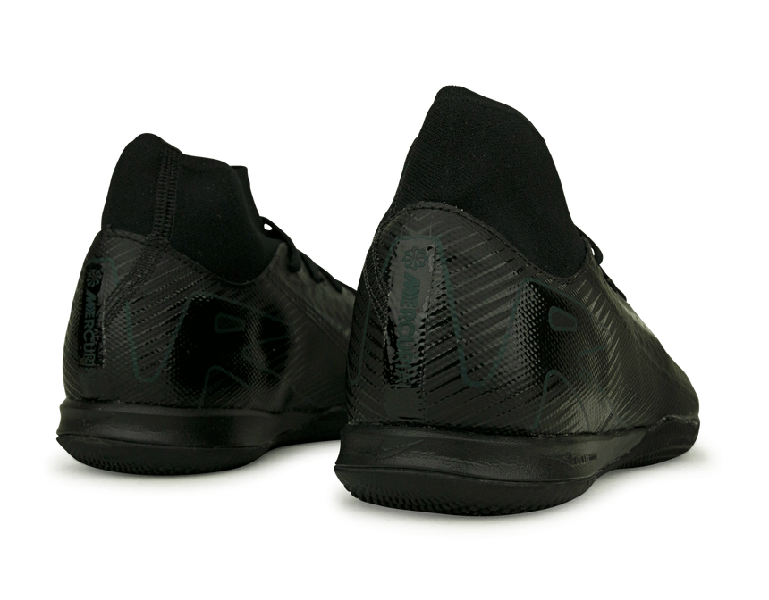 Nike Men's Zoom Mercurial Superfly 10 Academy IC Black/Deep Jungle Rear