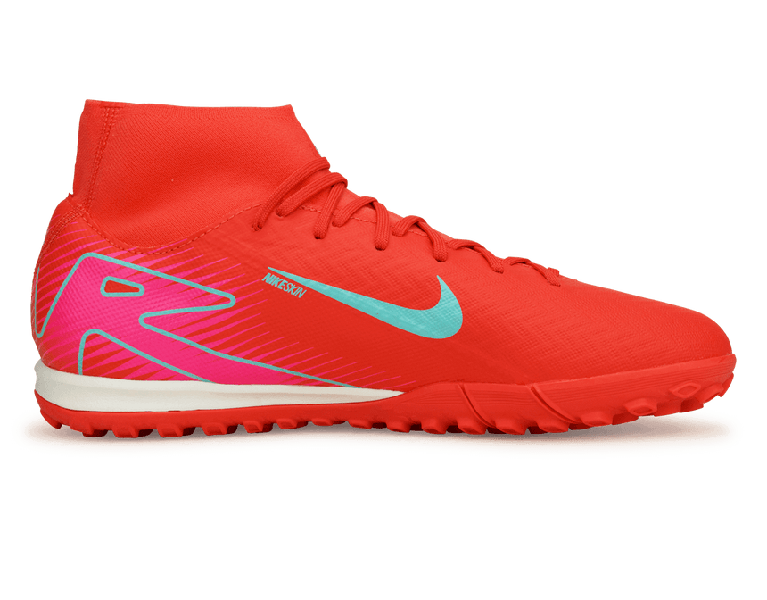 Nike Men's Zoom Mercurial Superfly 10 Academy TF Ember Glow/Aurora Green Side