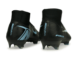 Nike Men's Zoom Mercurial Superfly 10 Elite FG  Black/Ice Blue Rear