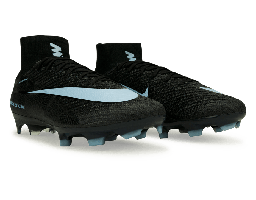 Nike Men's Zoom Mercurial Superfly 10 Elite FG  Black/Ice Blue Together