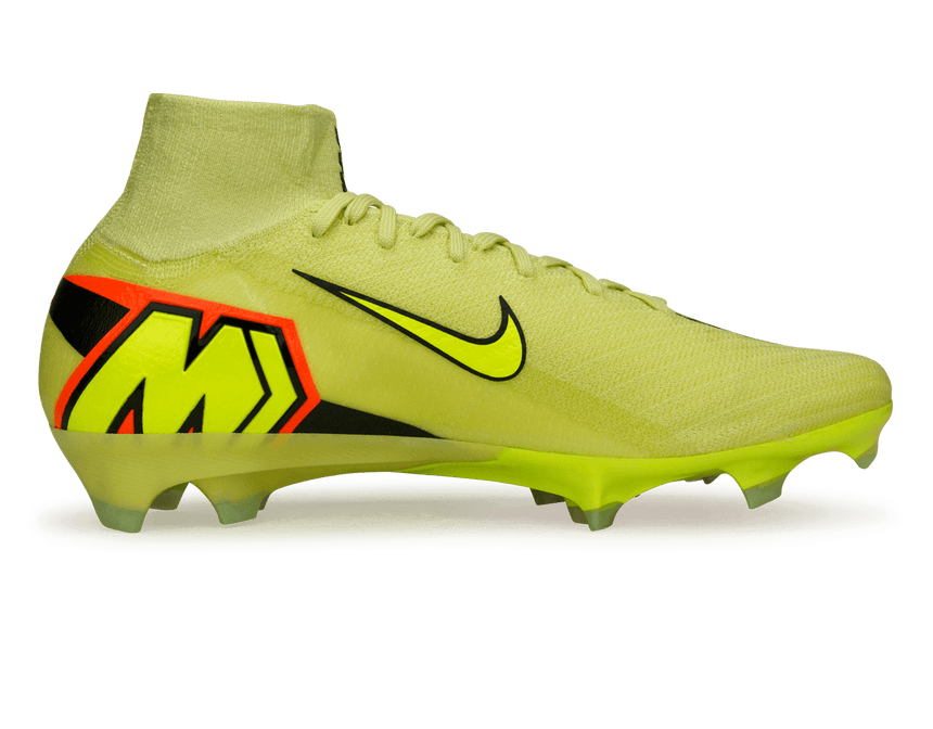 Nike Men's Zoom Mercurial Superfly 10 Elite FG Volt/Hyper Crimson Side
