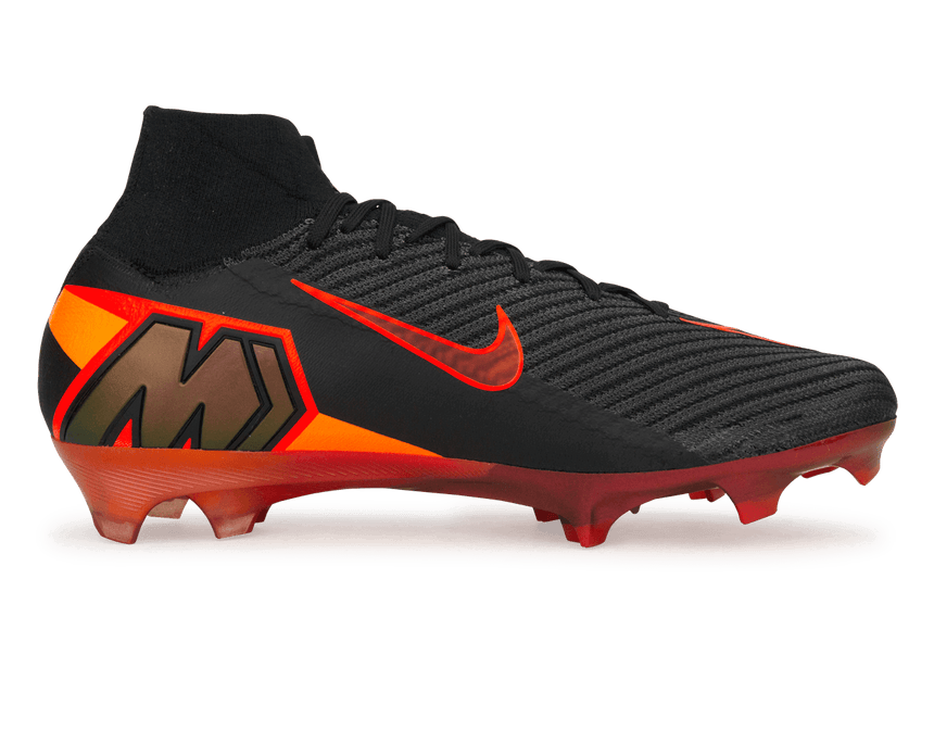 Nike Men's Zoom Mercurial Superfly 10 Elite FG LV8 Black/Hyper Crimson Side