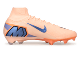 Nike Men's Zoom Mercurial Superfly 10 Elite FG LV8 Soccer Cleats Crimson Tint/Royal Pulse Side