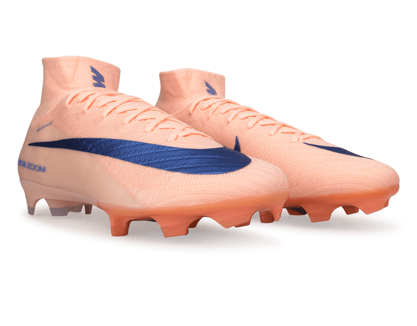 Nike Men's Zoom Mercurial Superfly 10 Elite FG LV8 Soccer Cleats Crimson Tint/Royal Pulse Together